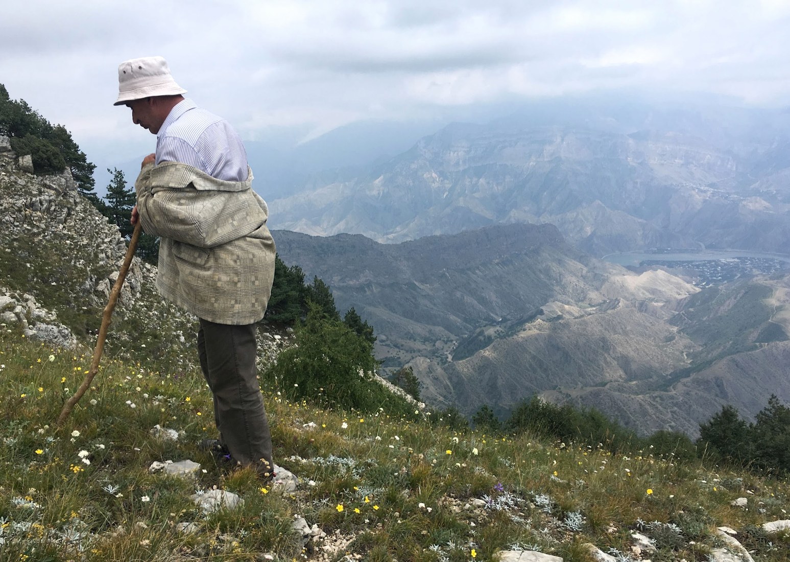Fieldwork near Gotsob village in the mountains of Dagestan